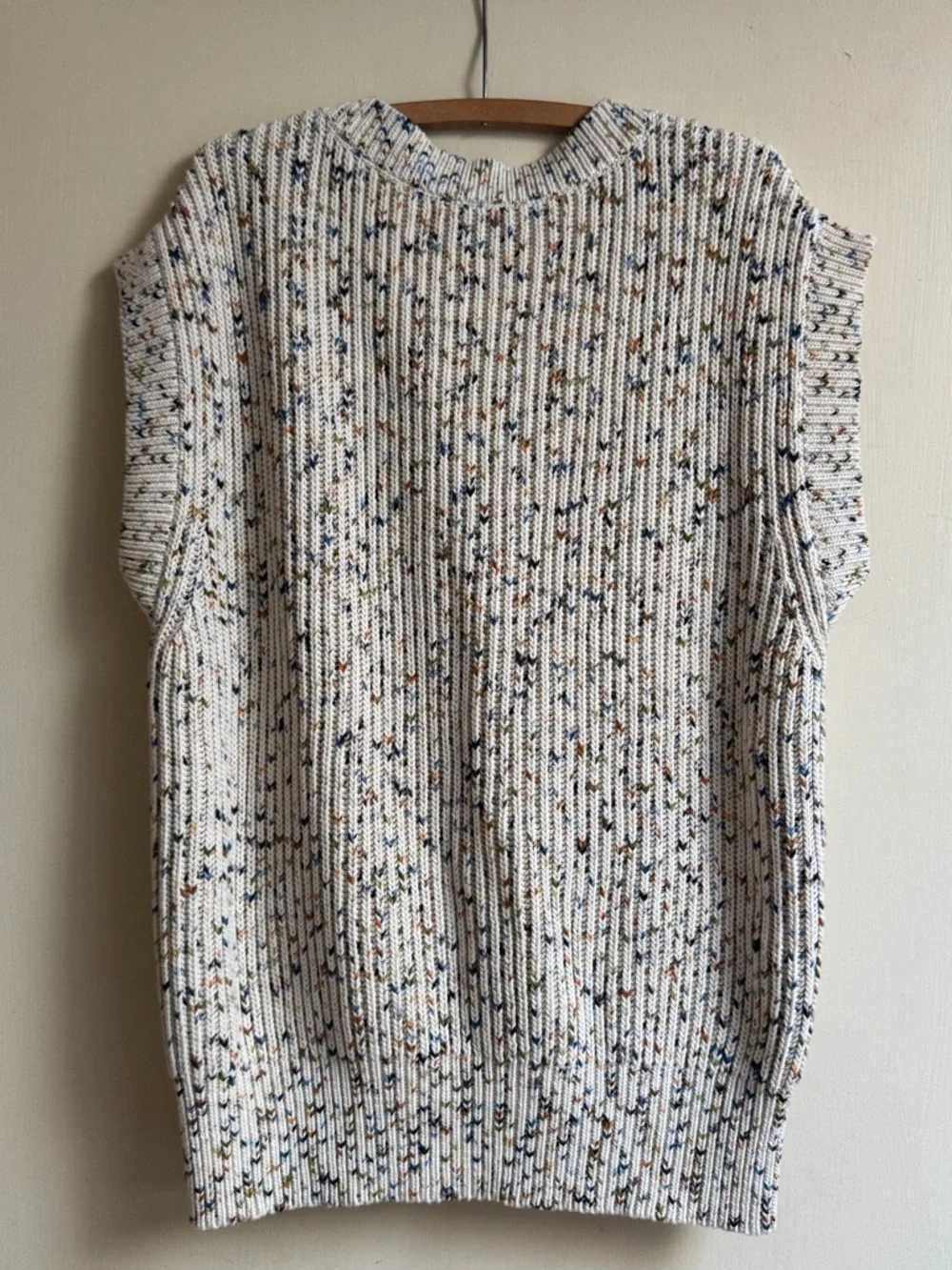 Misha & Puff sea glass Confetti Fisher button up cardigan vest m/l - Picture 6 of 9